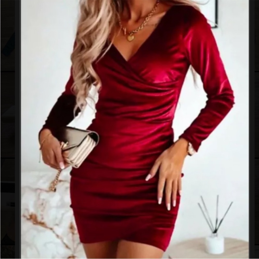 SHEIN velvet mini dress